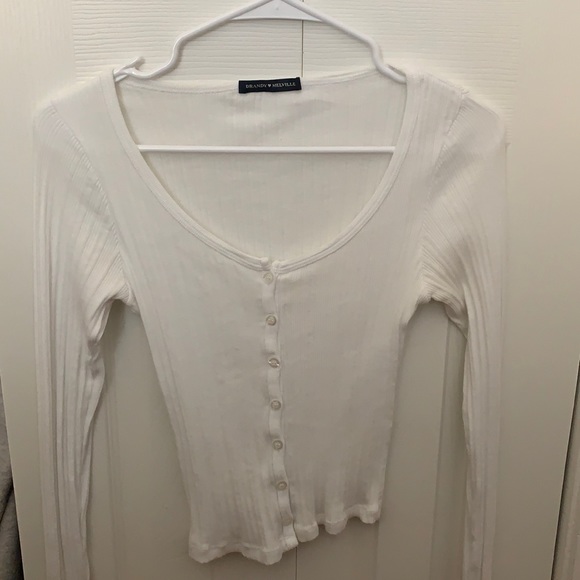 Brandy Melville Tops | Brandy Melville Zelly Ribbed Long Sleeve Top | Poshmark
